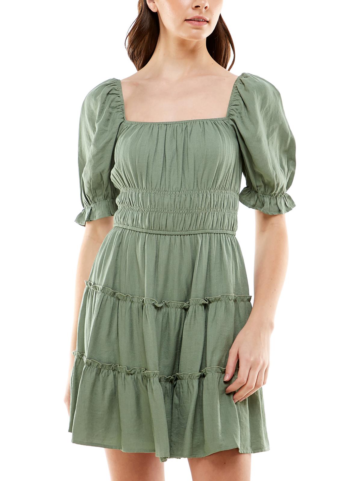 Платье-мини с юбкой-солнце Juniors Womens, облегающее и расклешенное Trixxi, оливковый
Платье-мини с юбкой-солнце Juniors Womens, облегающее и расклешенное Trixxi, оливковый