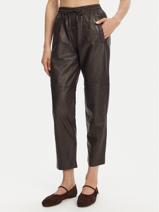 Кожаные брюки обычного кроя Ziva Serge Pariente, коричневый
Кожаные брюки обычного кроя Ziva Serge Pariente, коричневый