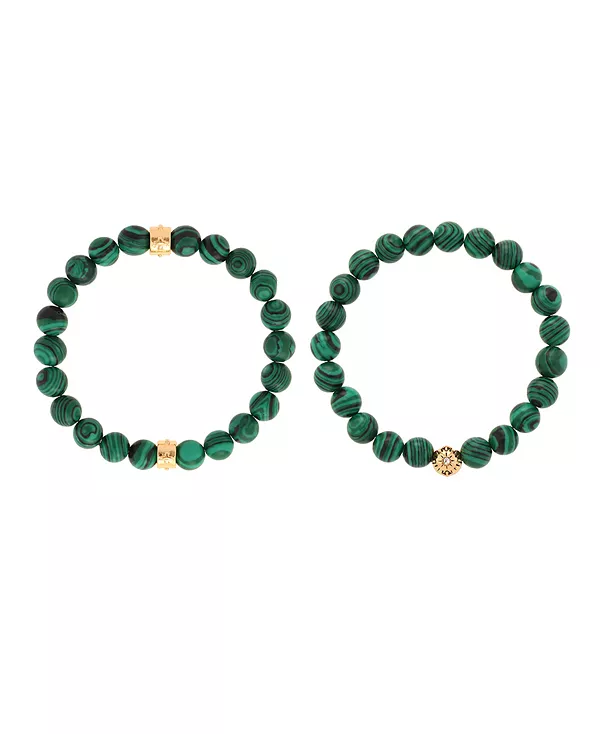 Комплект из 2 браслетов с мотивом из каменных бусин Charged, malachite, Розовый, Комплект из 2 браслетов с мотивом из каменных бусин Charged, malachite
Комплект из 2 браслетов с мотивом из каменных бусин Charged, malachite, Розовый, Комплект из 2 браслетов с мотивом из каменных бусин Charged, malachite