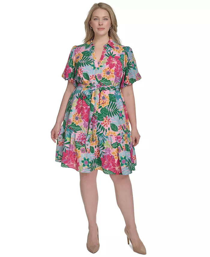 Платье больших размеров с принтом, завязкой на талии и рукавами-буфами Jessica Howard, розовый
Платье больших размеров с принтом, завязкой на талии и рукавами-буфами Jessica Howard, розовый