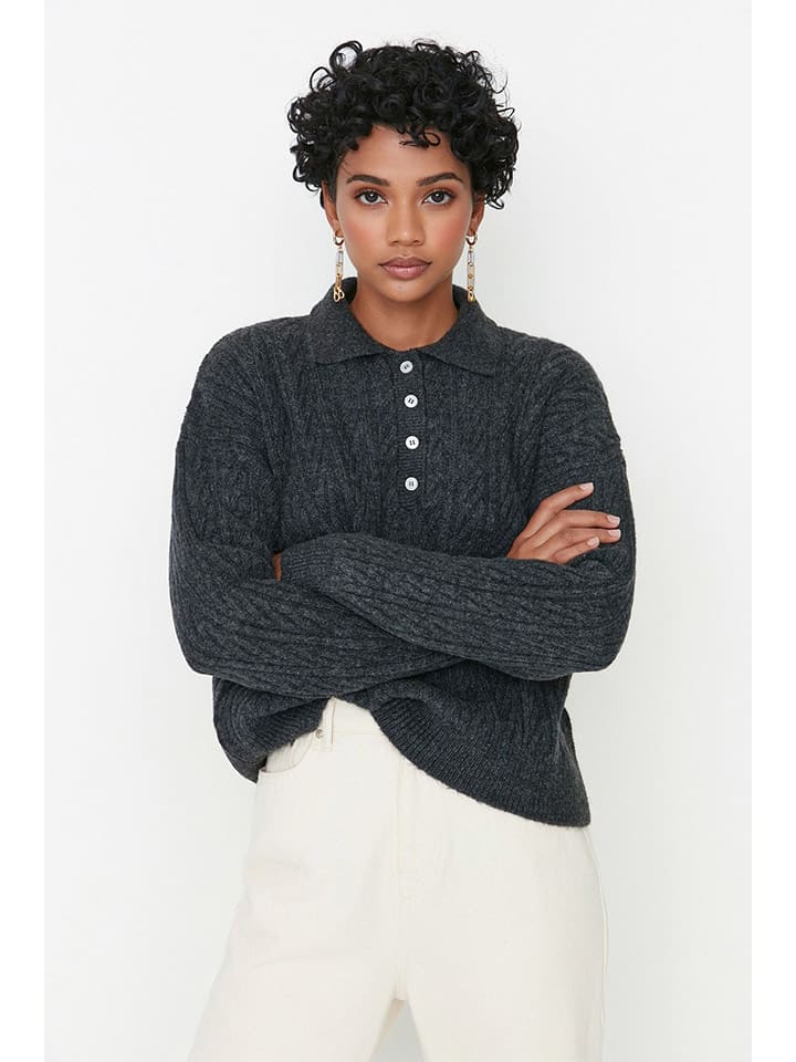 Свитер trendyol, антрацит
Свитер trendyol, антрацит