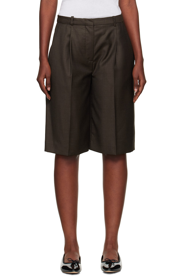 Loulou De Saison Бермудские шорты из натуральной шерсти коричневого цвета
Loulou De Saison Бермудские шорты из натуральной шерсти коричневого цвета