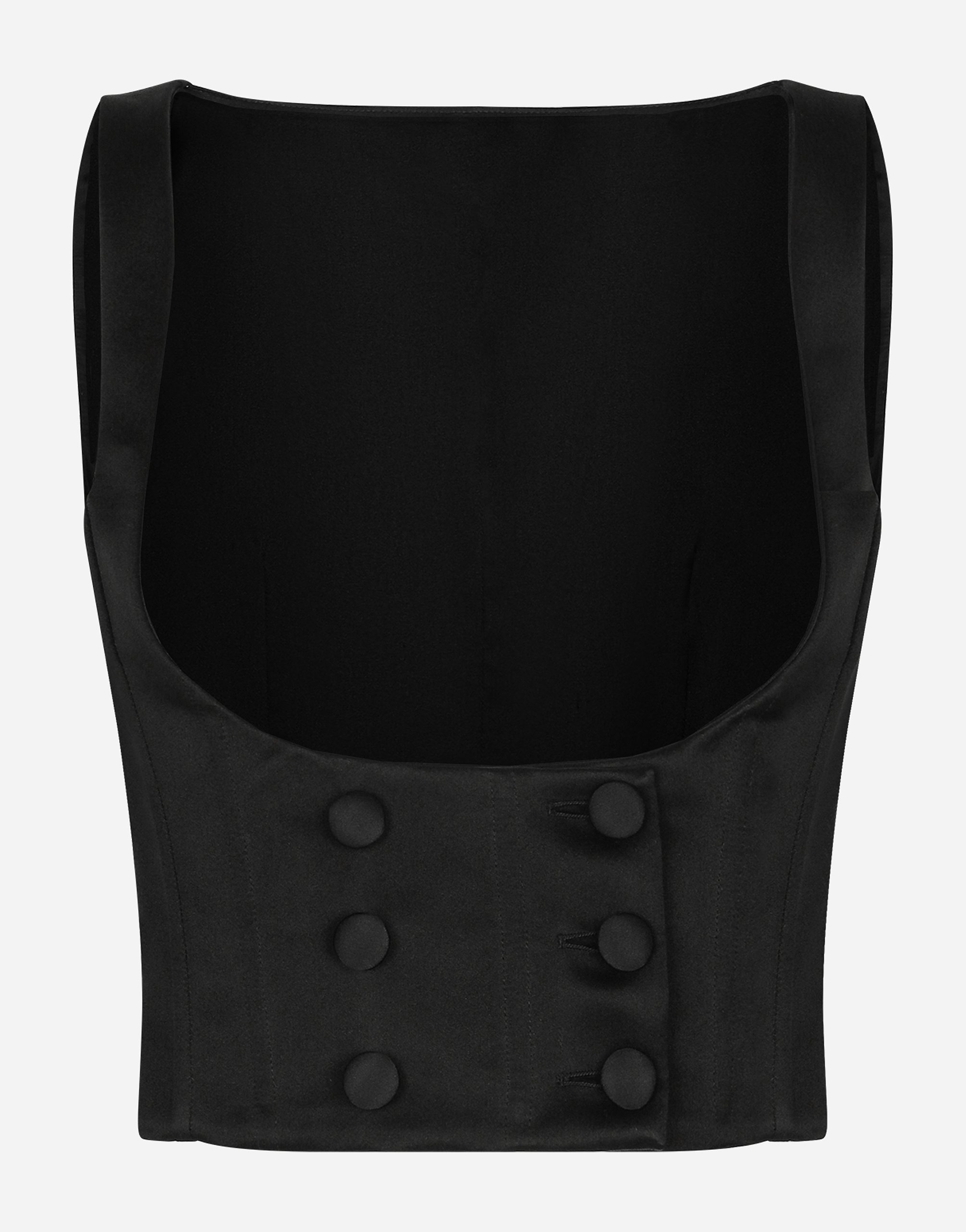 Двубортный смокинговый жакет из шелкового дюшеса Dolce & Gabbana, черный
Двубортный смокинговый жакет из шелкового дюшеса Dolce & Gabbana, черный