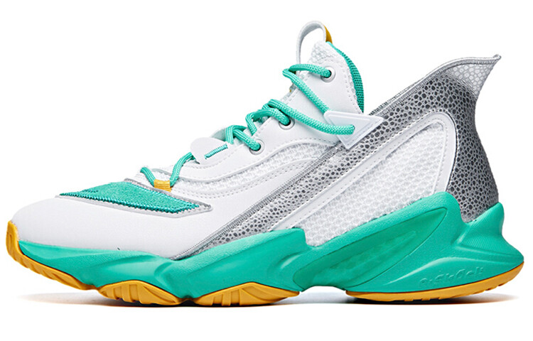 Баскетбольные кроссовки мужские средней высоты, белые / попугайно-зеленые / серебристые Anta
Баскетбольные кроссовки мужские средней высоты, белые / попугайно-зеленые / серебристые Anta