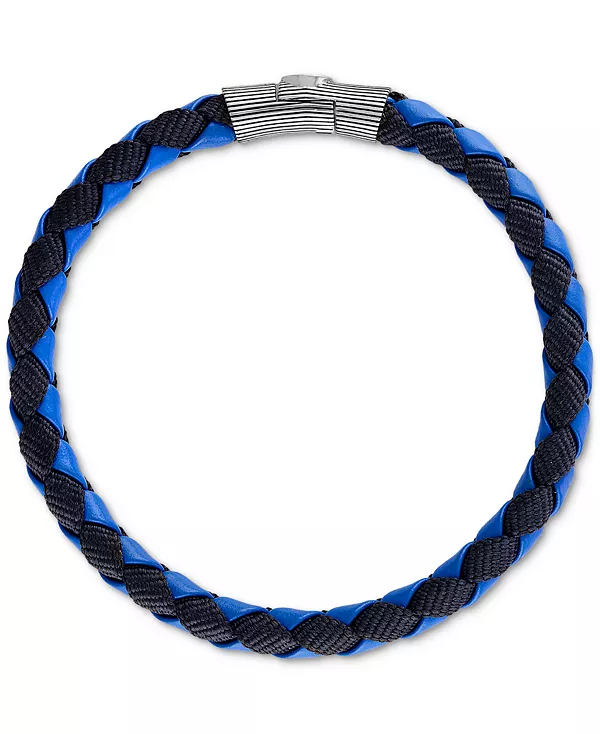 Синий кожаный плетеный браслет из стерлингового серебра, созданный для Macy's Esquire Men'S Jewelry, blue
Синий кожаный плетеный браслет из стерлингового серебра, созданный для Macy's Esquire Men'S Jewelry, blue