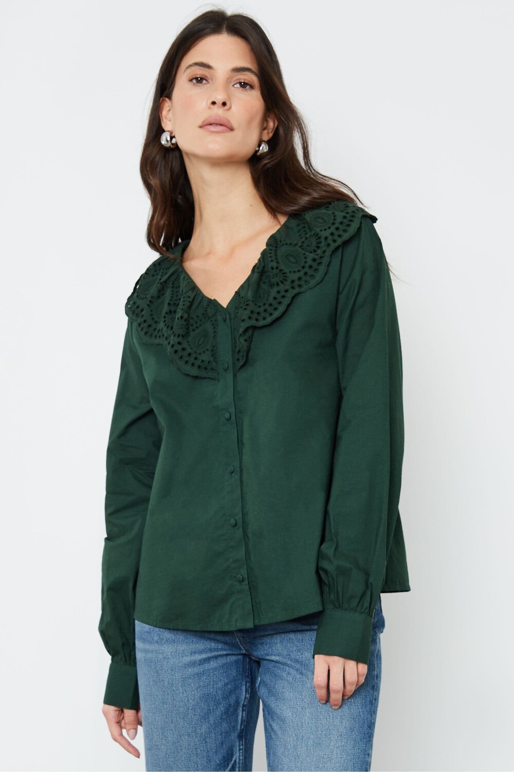 Блузка из 100% хлопка с воротником стойкой на пуговицах Another Sunday, зеленый
Блузка из 100% хлопка с воротником стойкой на пуговицах Another Sunday, зеленый