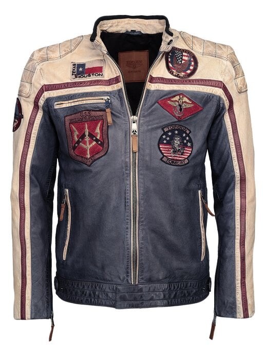 Кожаный пиджак Topgun, синий 
Кожаный пиджак Topgun, синий