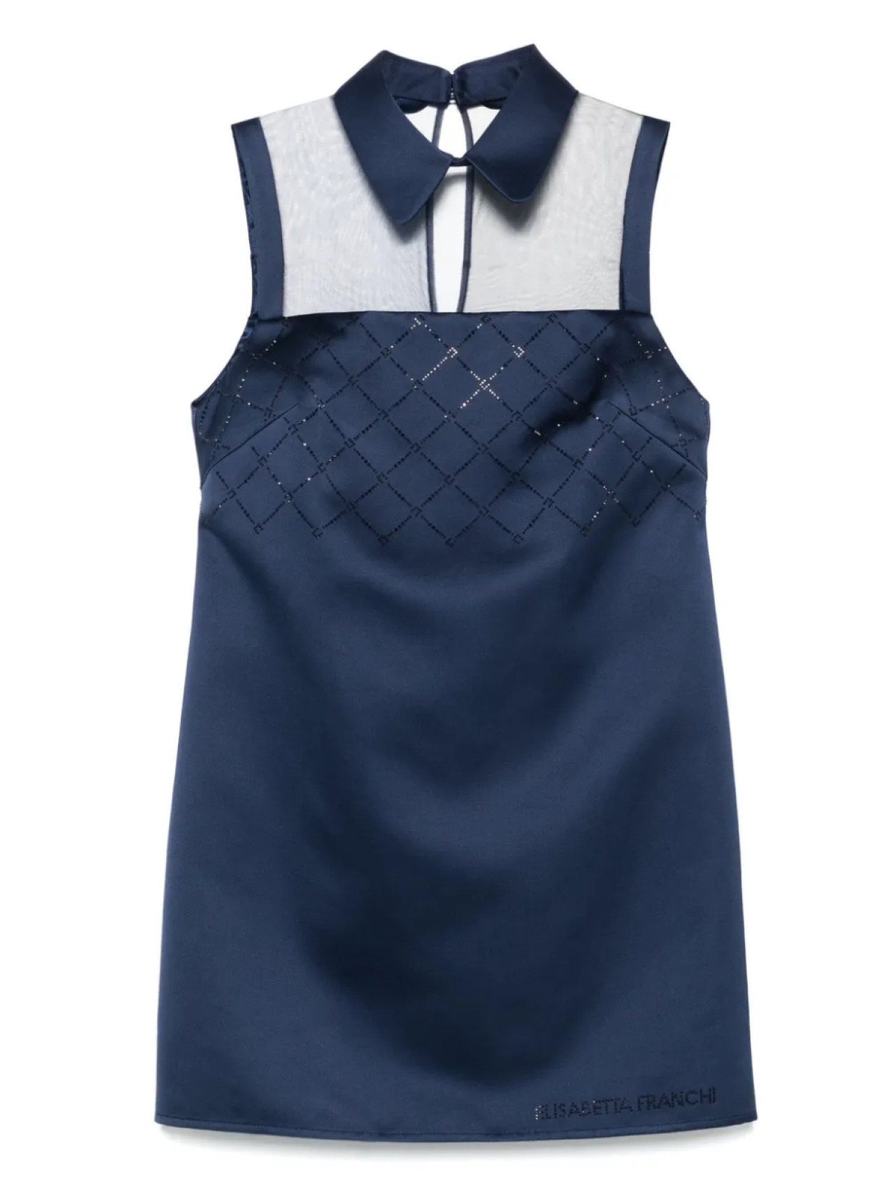 Атласное платье мини со стразами Elisabetta Franchi, синий
Атласное платье мини со стразами Elisabetta Franchi, синий