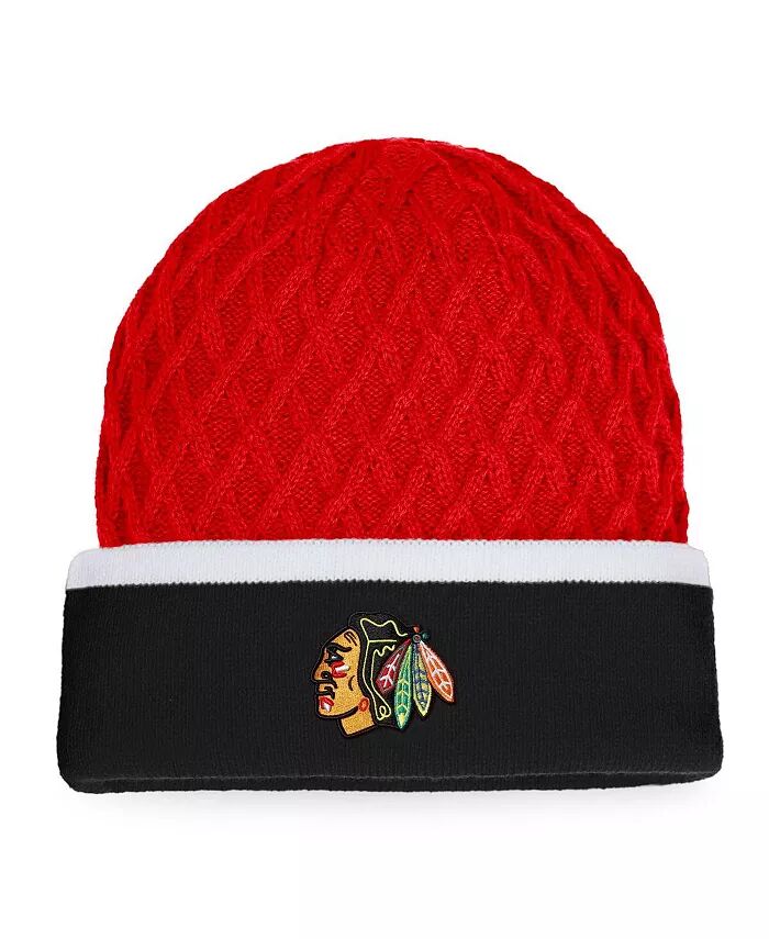 Мужская черная, красная вязаная шапка Chicago Blackhawks с полосками и манжетами Fanatics
Мужская черная, красная вязаная шапка Chicago Blackhawks с полосками и манжетами Fanatics