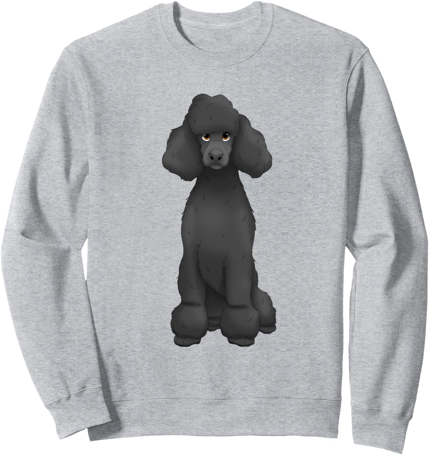 Толстовка с изображением черного стандартного пуделя, серая Miller Sye
Толстовка с изображением черного стандартного пуделя, серая Miller Sye