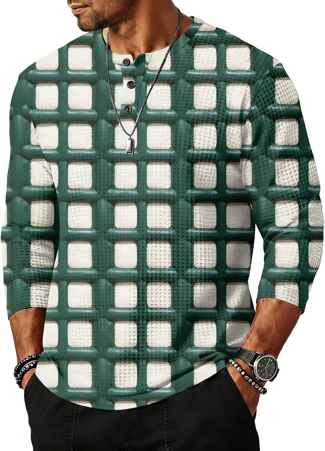 Футболка Wenkomg1 мужская с принтом в клетку, три четверти, Athletic Fit
Футболка Wenkomg1 мужская с принтом в клетку, три четверти, Athletic Fit