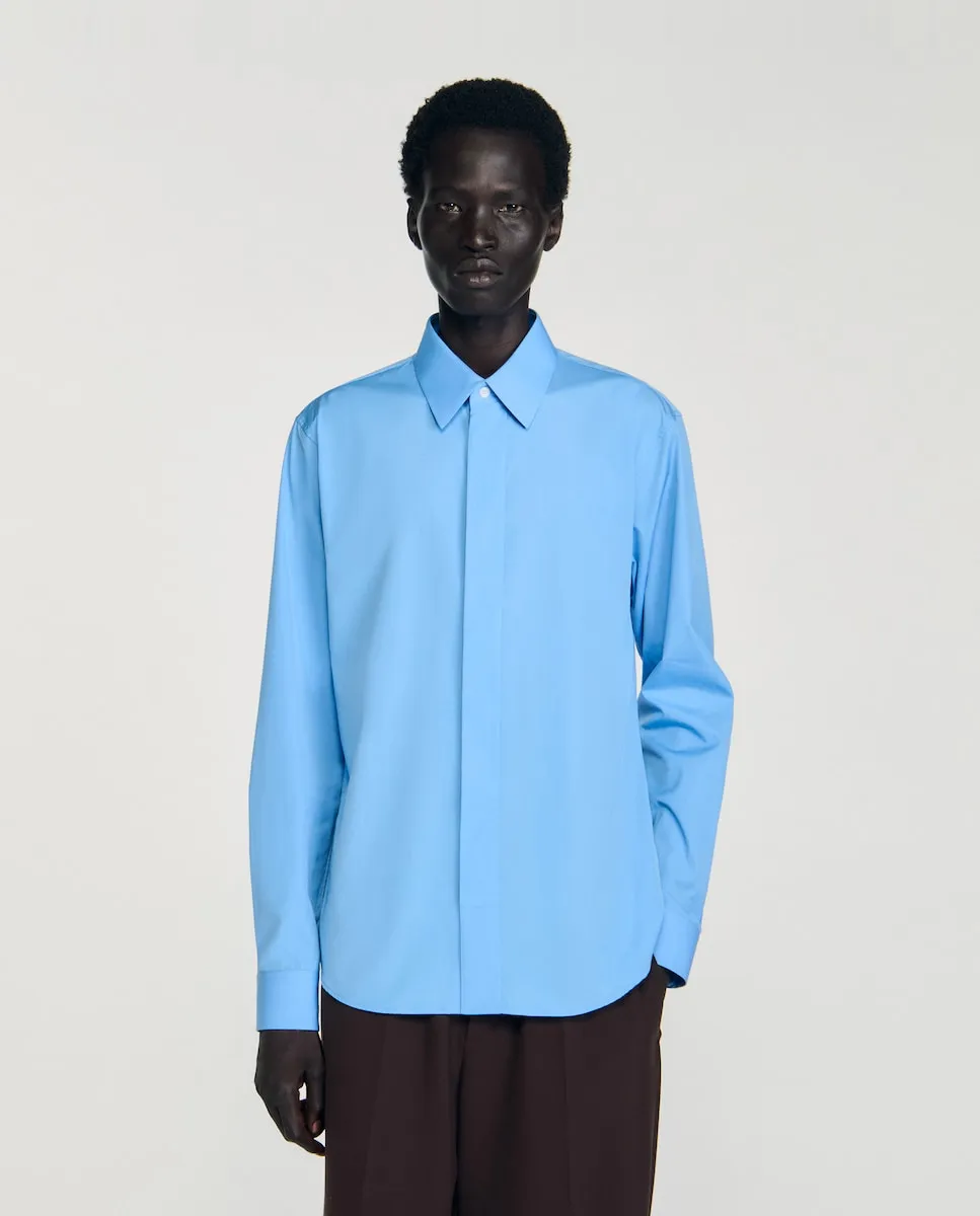 Однотонная мужская рубашка Sandro, синий
Однотонная мужская рубашка Sandro, синий