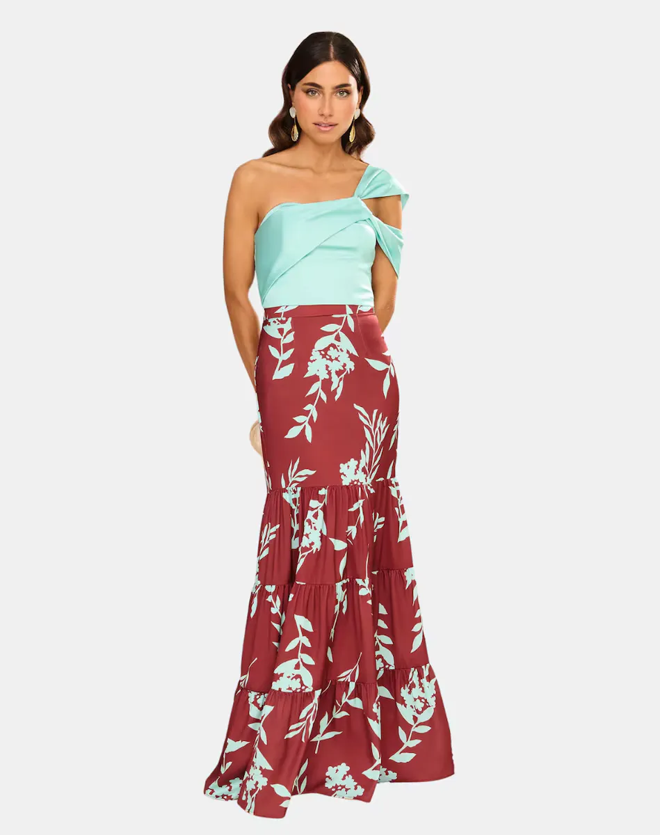 Длинная юбка с оборками и цветочным принтом MIPHAI, коричневый
Длинная юбка с оборками и цветочным принтом MIPHAI, коричневый