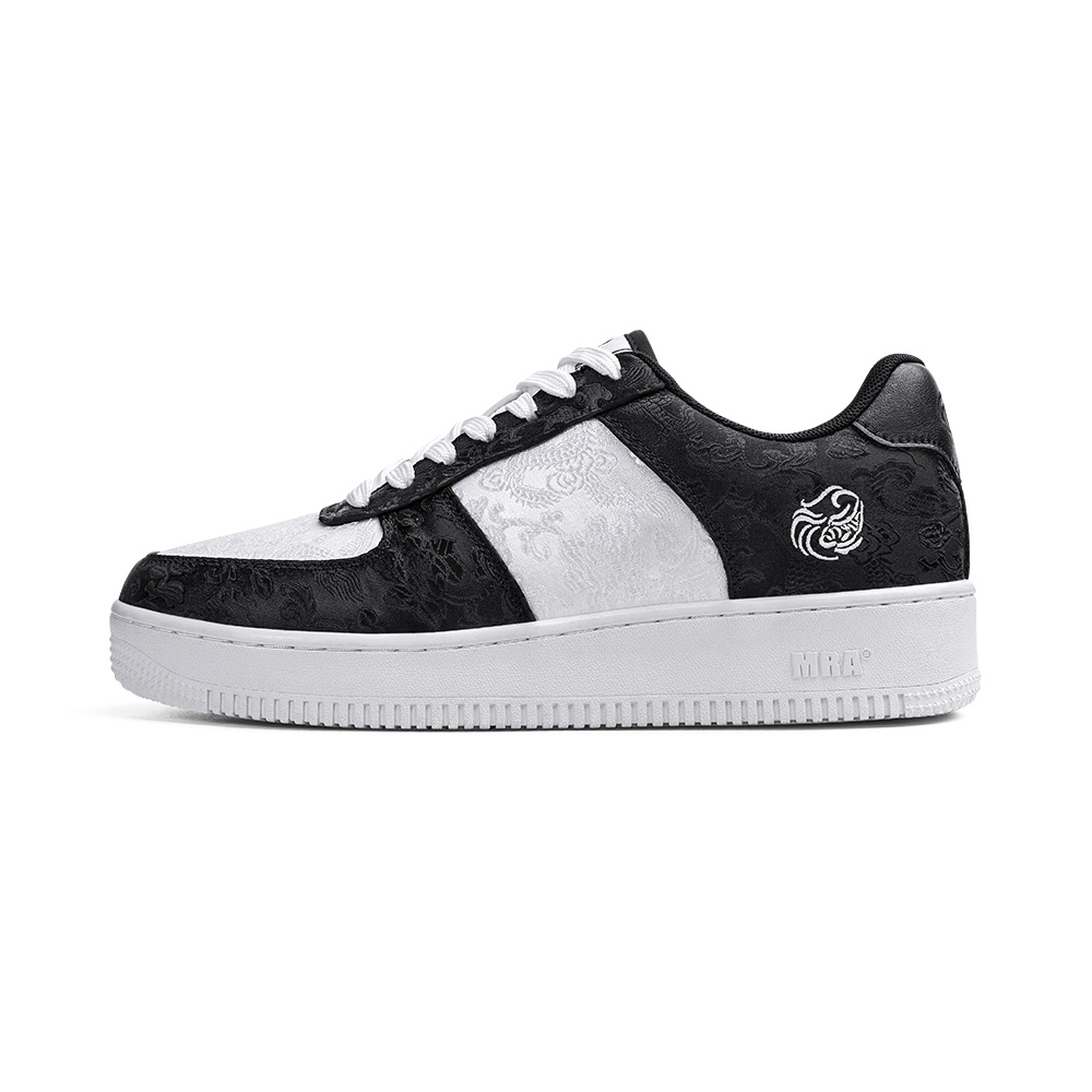 MR.A Низкие мужские кроссовки, черно-белая парча 
MR.A Низкие мужские кроссовки, черно-белая парча