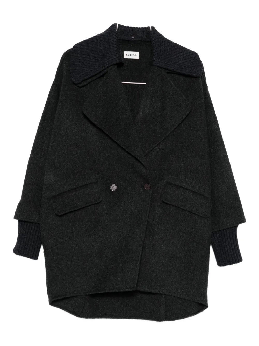 Пальто с ребристыми манжетами P.A.R.O.S.H., серый
Пальто с ребристыми манжетами P.A.R.O.S.H., серый