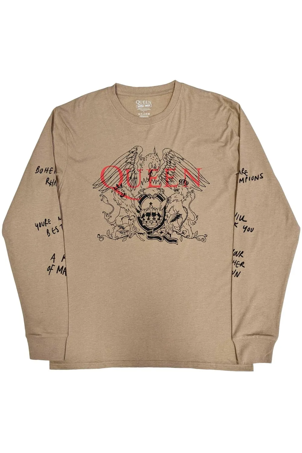 Футболка с длинными рукавами, написанная от руки Queen, коричневый
Футболка с длинными рукавами, написанная от руки Queen, коричневый
