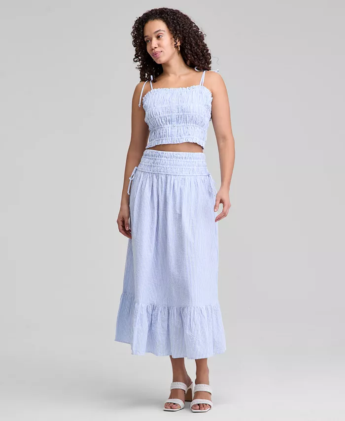 Женская плиссированная макси-юбка из пике And Now This, синий
Женская плиссированная макси-юбка из пике And Now This, синий