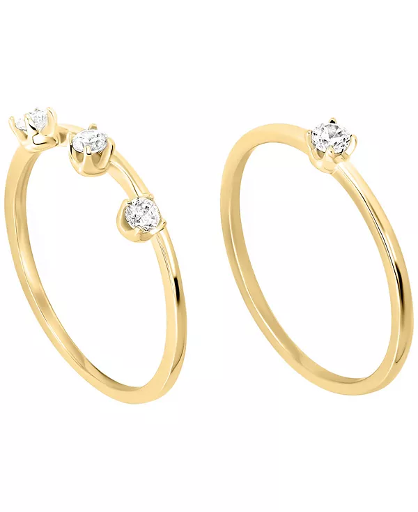 Комплект из 2 колец с кубическим цирконием (0,48 карата) из золота и серебра 925 пробы Macy'S, gold
Комплект из 2 колец с кубическим цирконием (0,48 карата) из золота и серебра 925 пробы Macy'S, gold