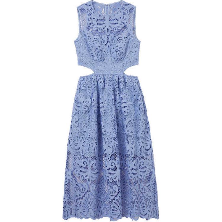Платье миди с кружевными вставками Self portrait Self-portrait, синий
Платье миди с кружевными вставками Self portrait Self-portrait, синий