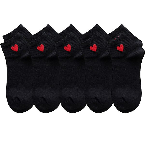 Женские носки до щиколотки, 5 пар, с резинкой и вышитым сердечком Anna-Kaci, Black
Женские носки до щиколотки, 5 пар, с резинкой и вышитым сердечком Anna-Kaci, Black