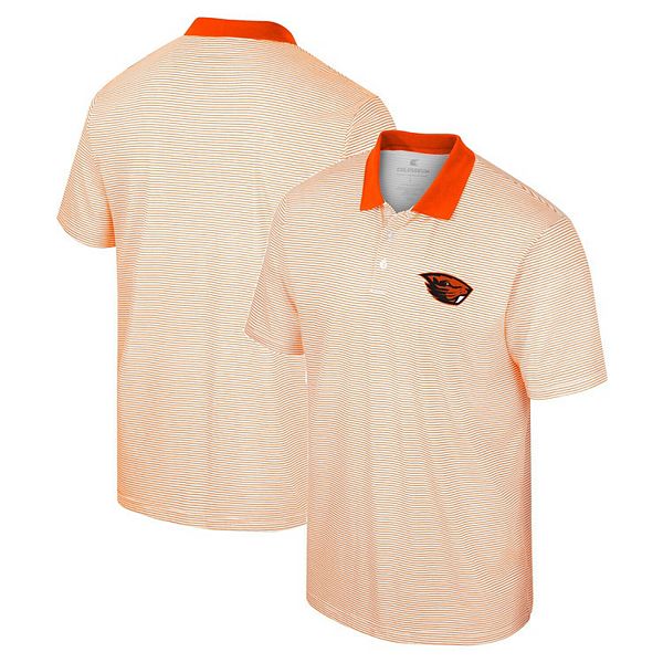 Мужская поло Oregon State Beavers в бело-оранжевую полоску Colosseum
Мужская поло Oregon State Beavers в бело-оранжевую полоску Colosseum