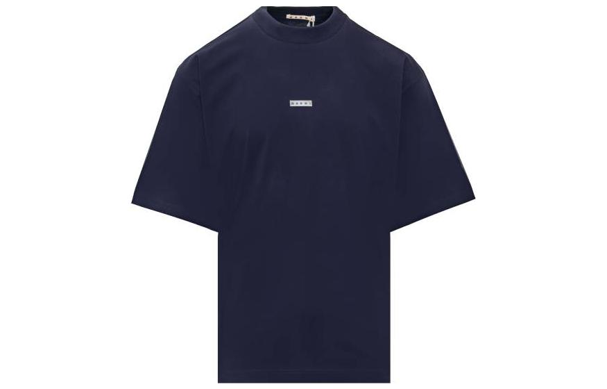 Футболка с круглым вырезом и логотипом MARNI, синяя
Футболка с круглым вырезом и логотипом MARNI, синяя