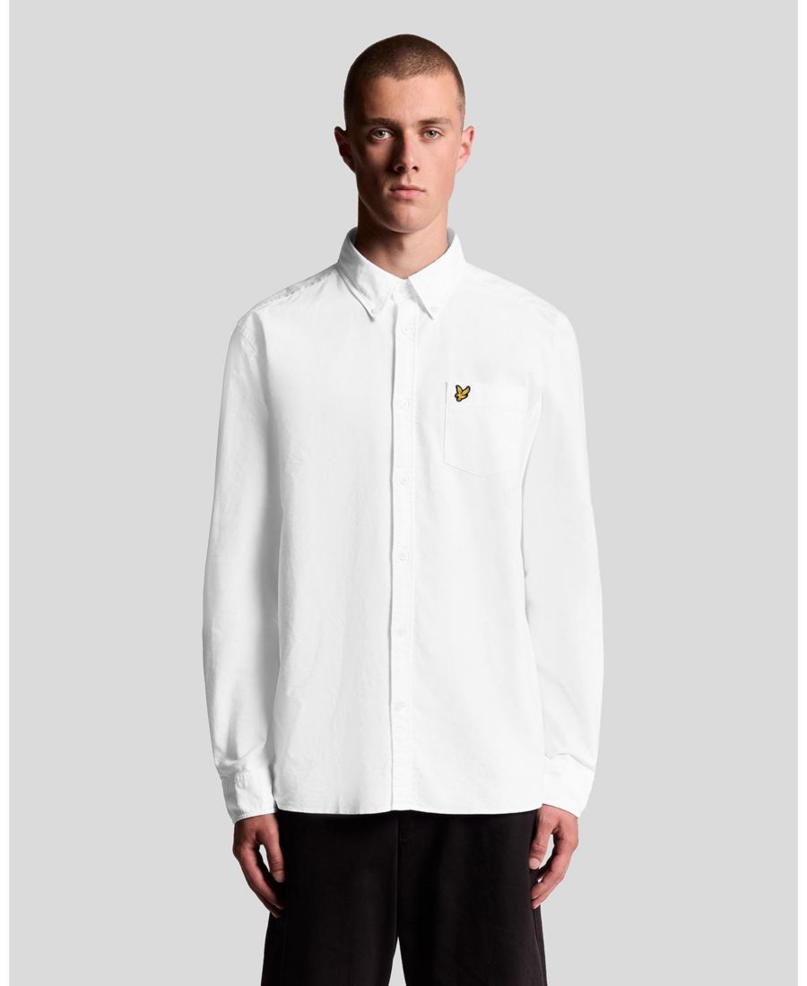 Мужская однотонная рубашка Оксфорд Lyle & Scott, White
Мужская однотонная рубашка Оксфорд Lyle & Scott, White