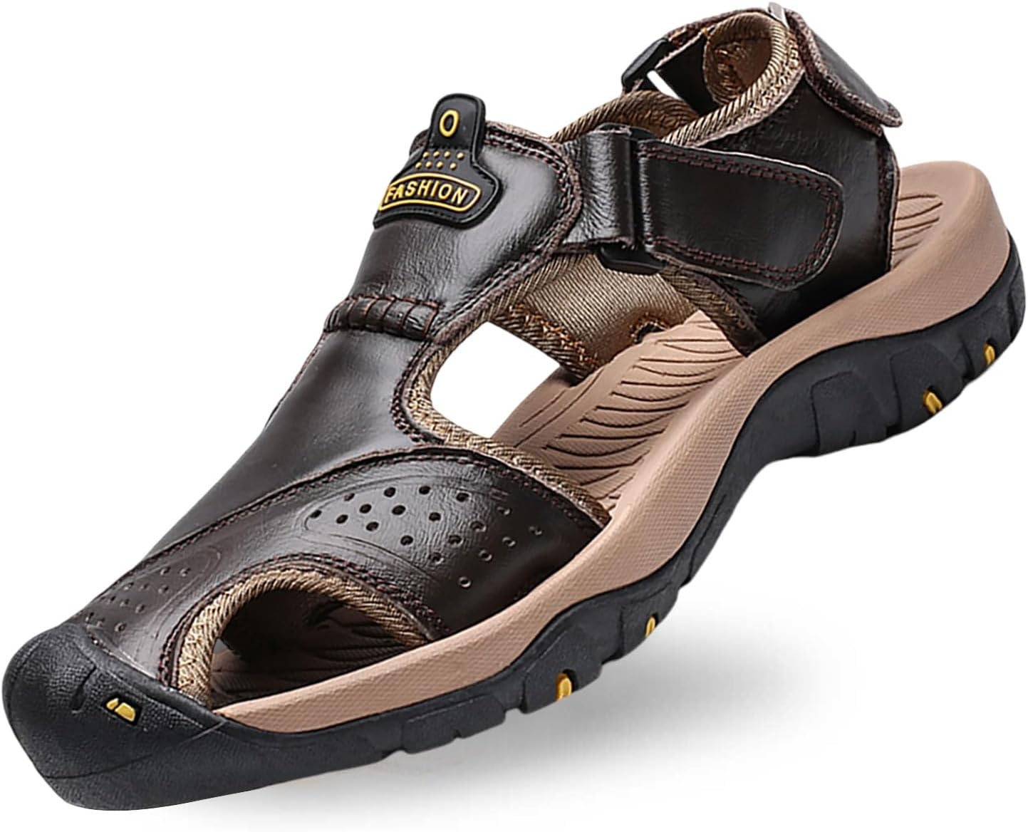 Мужские летние кожаные сандалии, удобные, дышащие, с легкой подошвой, для прогулок на улице, повседневная легкая обувь Generic, коричневый
Мужские летние кожаные сандалии, удобные, дышащие, с легкой подошвой, для прогулок на улице, повседневная легкая обувь Generic, коричневый