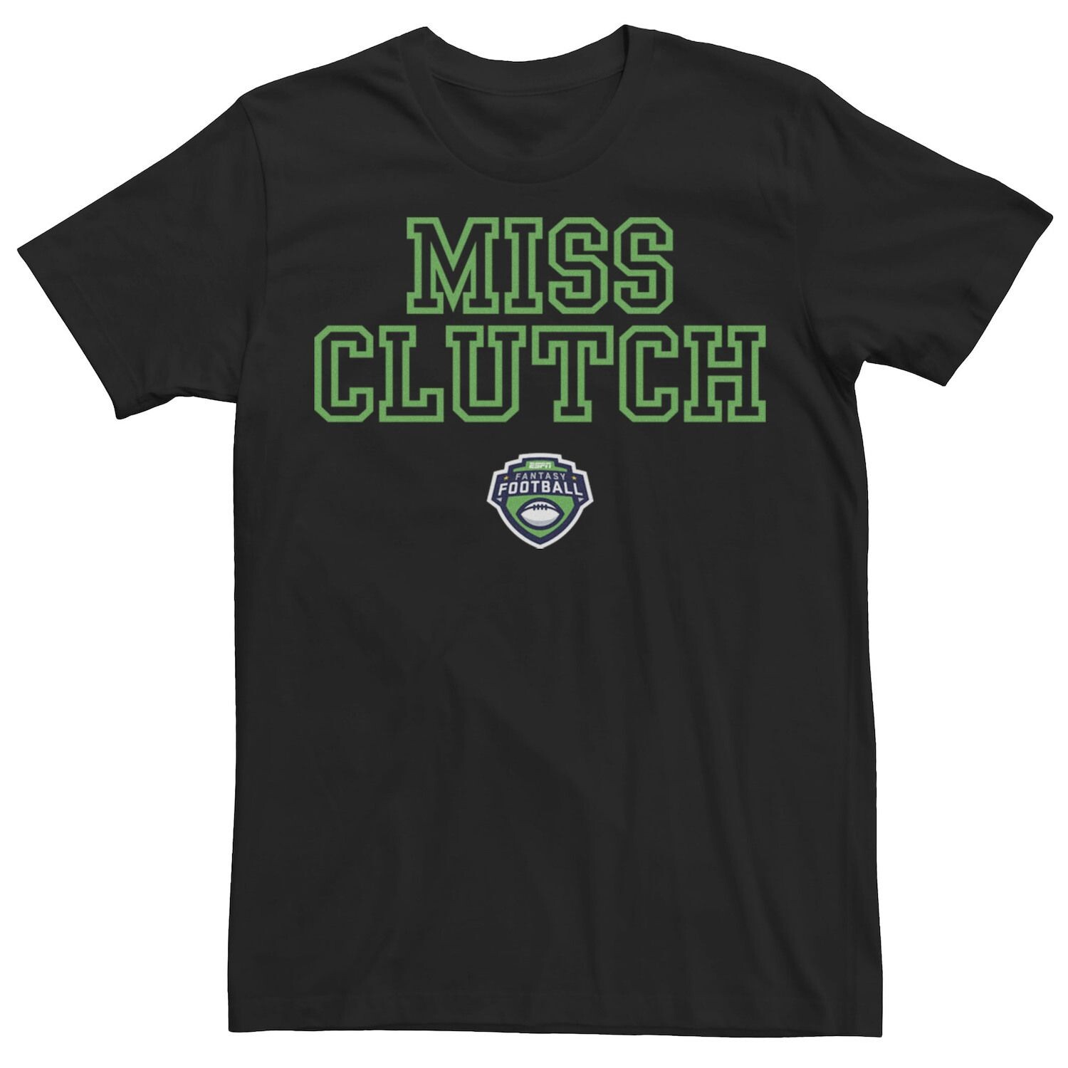 Мужская футболка с текстовым логотипом ESPN Miss Clutch Licensed Character
Мужская футболка с текстовым логотипом ESPN Miss Clutch Licensed Character