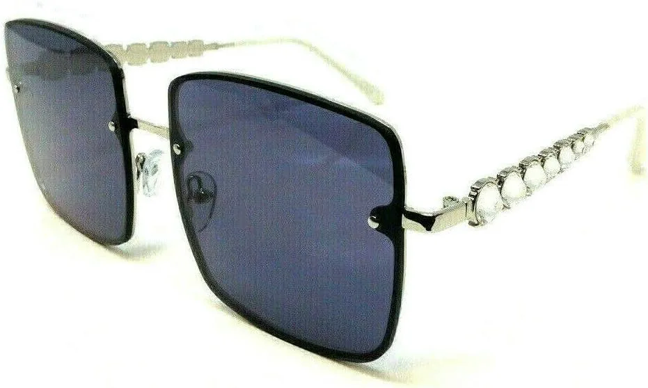 Женские солнцезащитные очки-авиаторы Dweebzilla XL увеличенного квадратного размера с декоративными стразами, Silver & White Frame - Black Super Dark Lenses
Женские солнцезащитные очки-авиаторы Dweebzilla XL увеличенного квадратного размера с декоративными стразами, Silver & White Frame - Black Super Dark Lenses