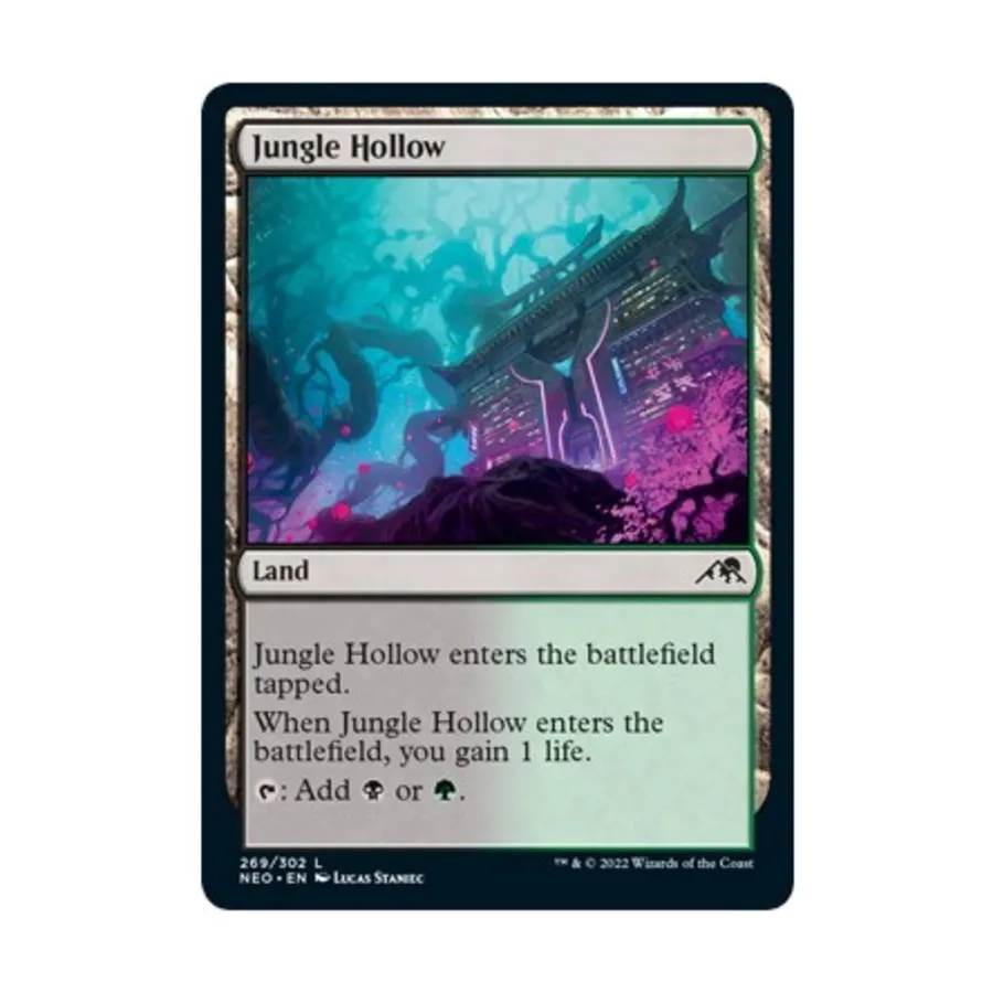 CCG Лощина джунглей (L), MTG - Kamigawa : Neon Dynasty 
CCG Лощина джунглей (L), MTG - Kamigawa : Neon Dynasty