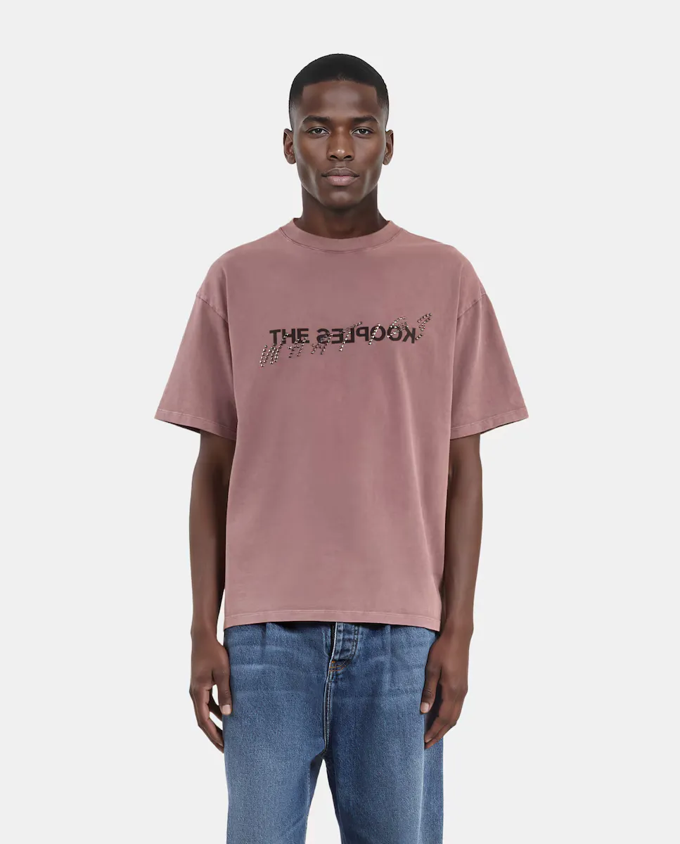 Мужская футболка «What is» с трафаретной печатью и заклепками The Kooples, фиолетовый
Мужская футболка «What is» с трафаретной печатью и заклепками The Kooples, фиолетовый