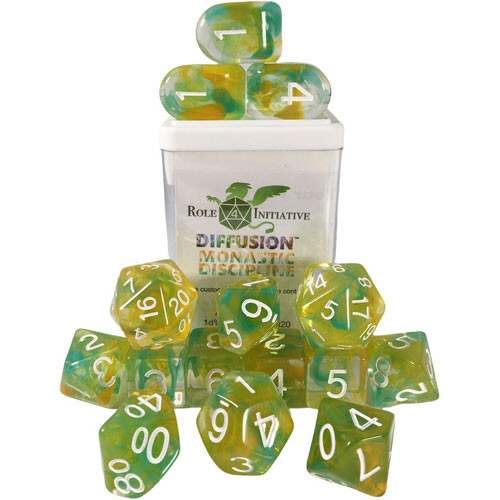 Аксессуары Role 4 Initiative R4I Dice w/ Arch'd4: Diffusion - Monastic Discipline w/ White (15)
Аксессуары Role 4 Initiative R4I Dice w/ Arch'd4: Diffusion - Monastic Discipline w/ White (15)