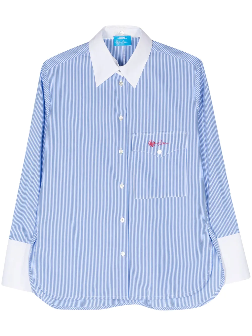 Полосатая рубашка со съемным воротником Merci, белый
Полосатая рубашка со съемным воротником Merci, белый