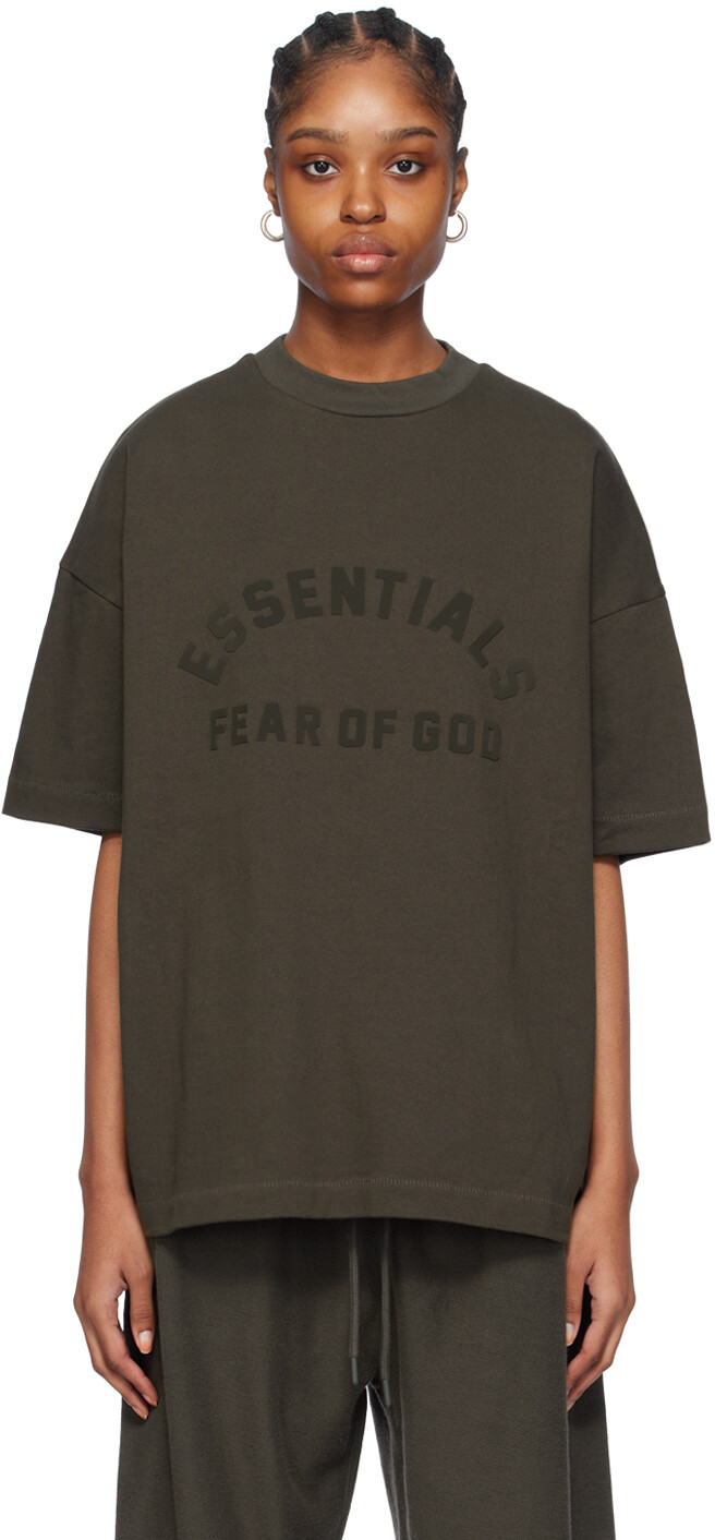 Серая футболка с круглым вырезом Fear Of God Essentials, цвет Ink
Серая футболка с круглым вырезом Fear Of God Essentials, цвет Ink