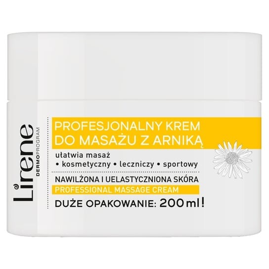 Профессиональный массажный крем с арникой 200мл Lirene, Professional Massage Cream
Профессиональный массажный крем с арникой 200мл Lirene, Professional Massage Cream