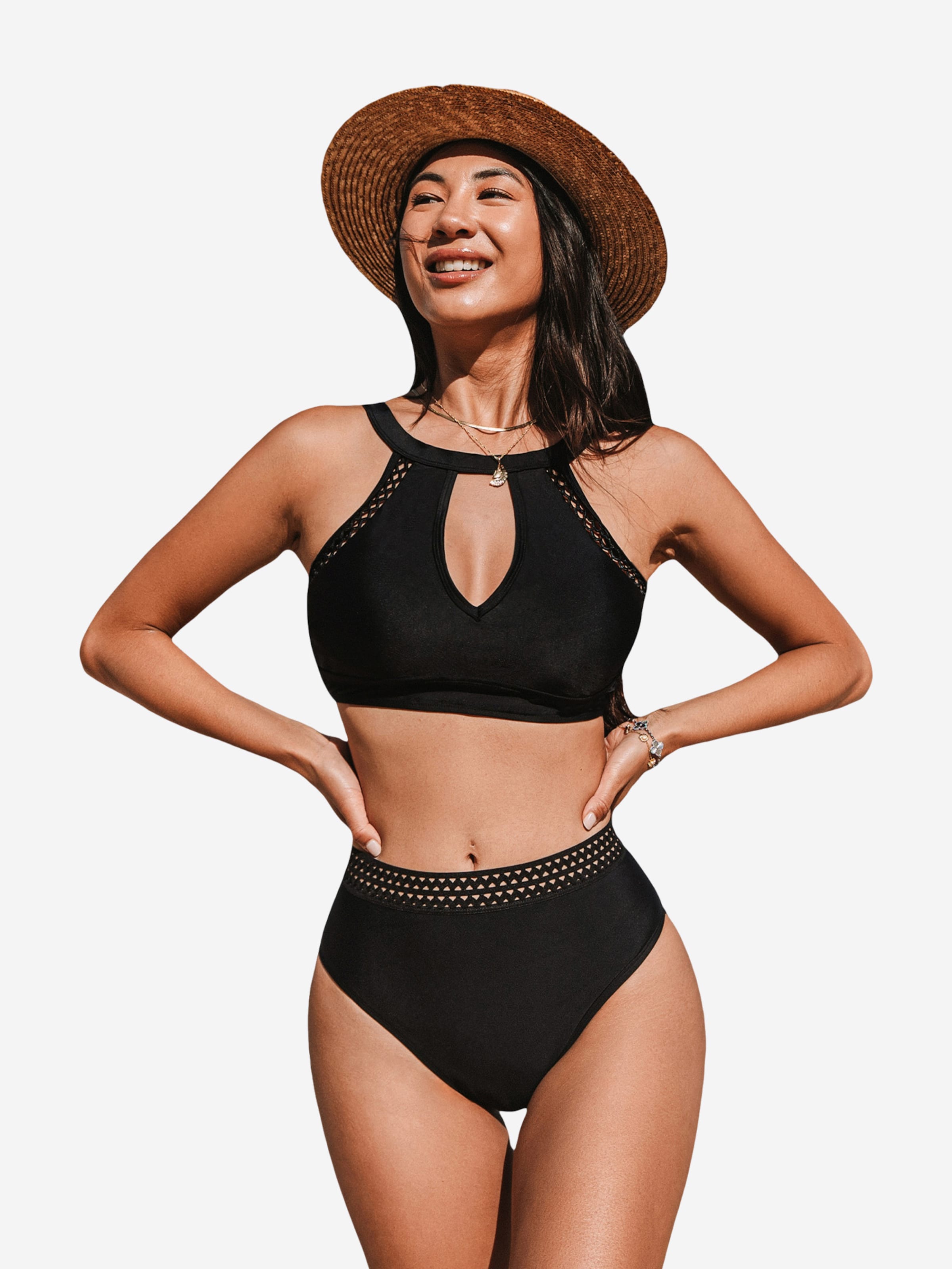 Cupshe Бикини с высоким горлом 'CAA12C4L044AA' в черном цвете
Cupshe Бикини с высоким горлом 'CAA12C4L044AA' в черном цвете