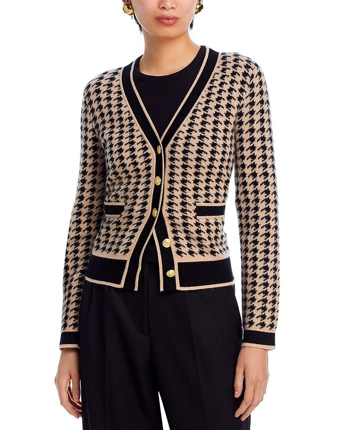 Кашемировый кардиган C by Bloomingdale's Cashmere с узором «гусиные лапки» и контрастной отделкой, мультиколор
Кашемировый кардиган C by Bloomingdale's Cashmere с узором «гусиные лапки» и контрастной отделкой, мультиколор