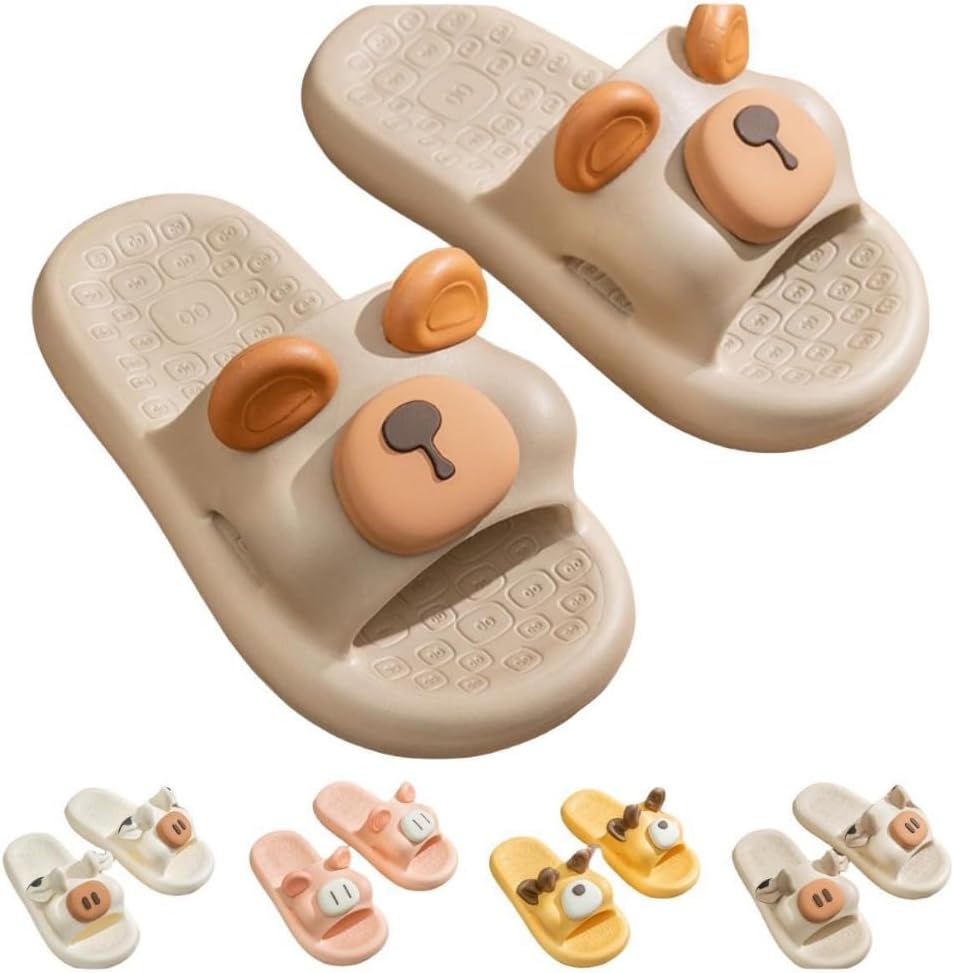 Милые домашние тапочки с животными для женщин, летние, мягкие, на платформе, противоскользящие, для дома и улицы, кавайные подарки для женщин и мужчин Albiva, коричневый
Милые домашние тапочки с животными для женщин, летние, мягкие, на платформе, противоскользящие, для дома и улицы, кавайные подарки для женщин и мужчин Albiva, коричневый