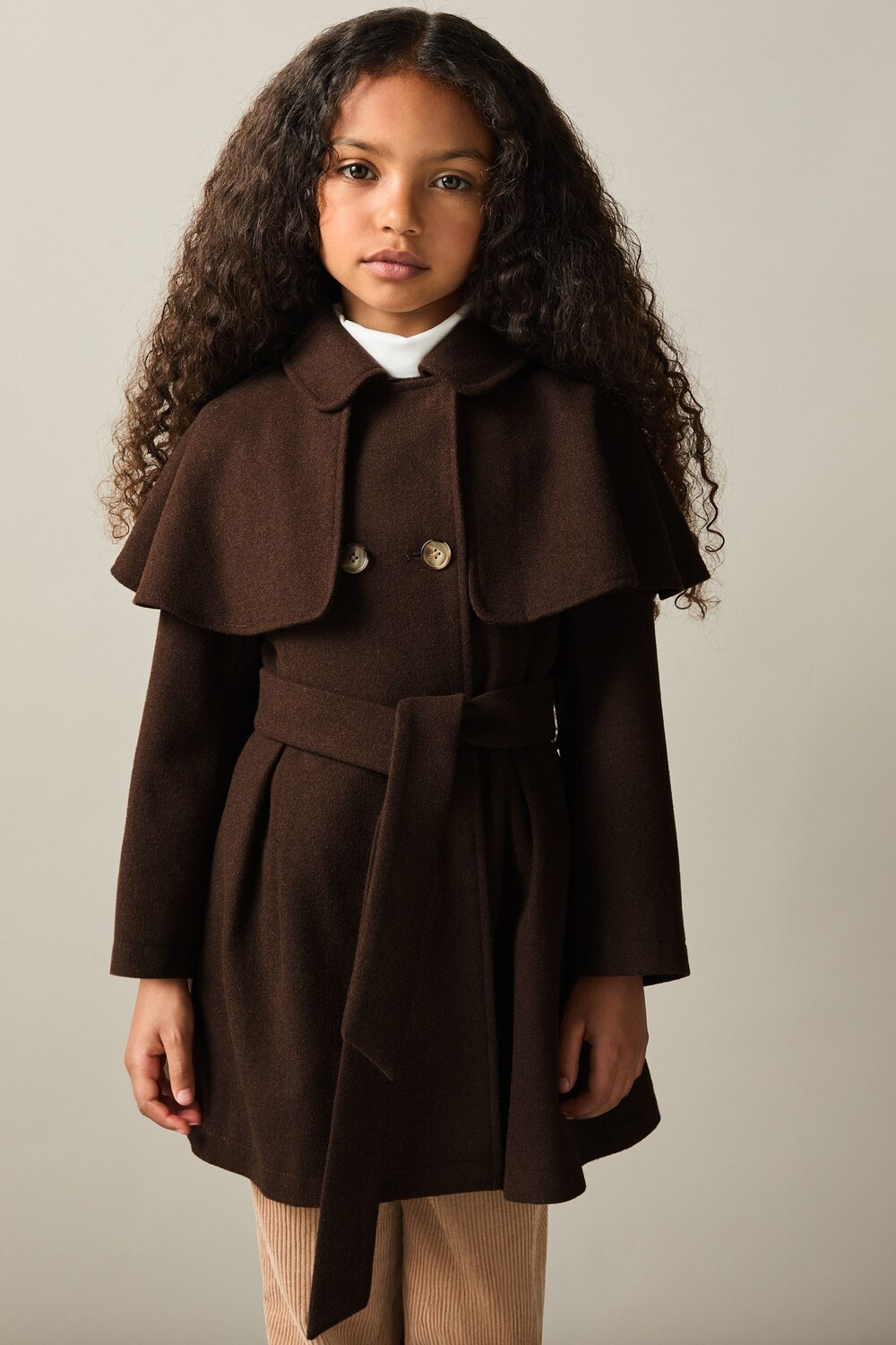 Двубортное пальто накидка Karlie с шерстью Reiss, коричневый
Двубортное пальто накидка Karlie с шерстью Reiss, коричневый