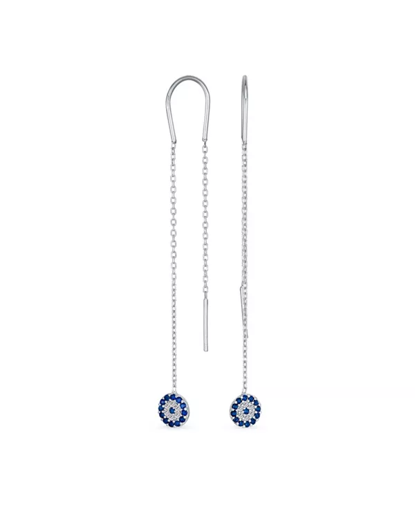 Серьги-Нитки с подвесками "Голубой Назар" с кубическим цирконием и паве из фианита, тонкая цепочка, серебро 925 пробы Bling Jewelry, blue
Серьги-Нитки с подвесками "Голубой Назар" с кубическим цирконием и паве из фианита, тонкая цепочка, серебро 925 пробы Bling Jewelry, blue