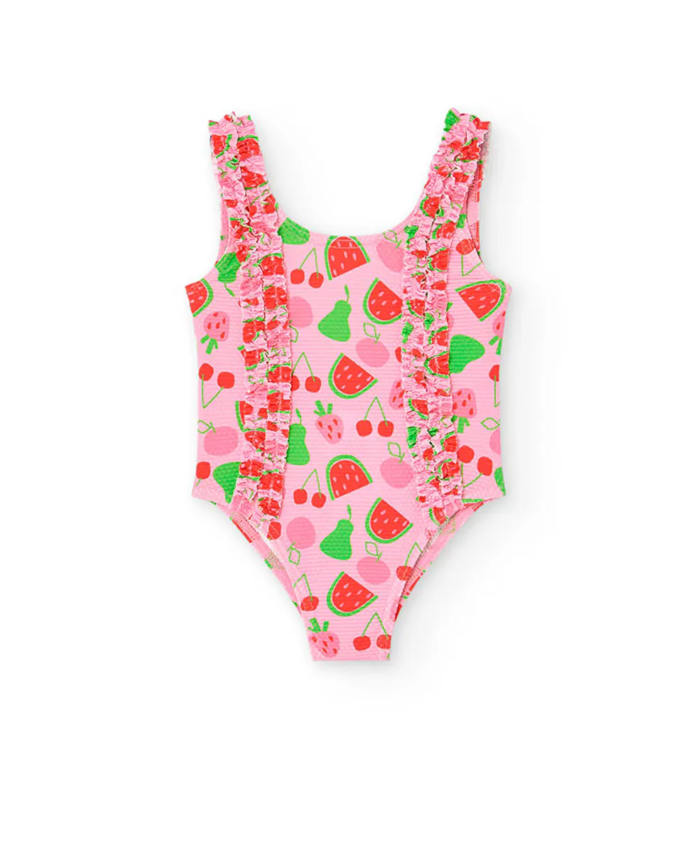 Купальник для девочки с принтом и рюшами Boboli, цвет Rosa
Купальник для девочки с принтом и рюшами Boboli, цвет Rosa