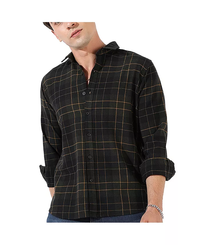 Мужская рубашка повседневная классического кроя в темно-зеленую клетку Campus Sutra, зеленый
Мужская рубашка повседневная классического кроя в темно-зеленую клетку Campus Sutra, зеленый