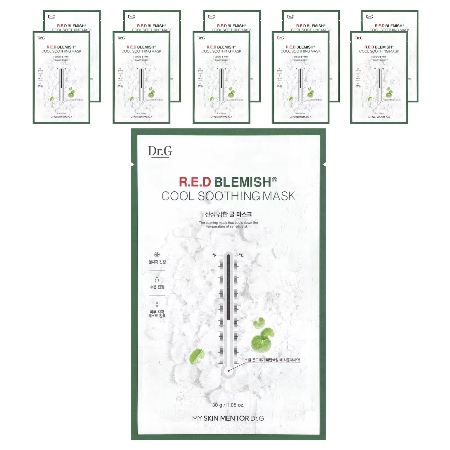 RED Blemish, Прохладная успокаивающая косметическая маска, 10 масок по 1,05 унции (30 г) каждая Dr. G
RED Blemish, Прохладная успокаивающая косметическая маска, 10 масок по 1,05 унции (30 г) каждая Dr. G
