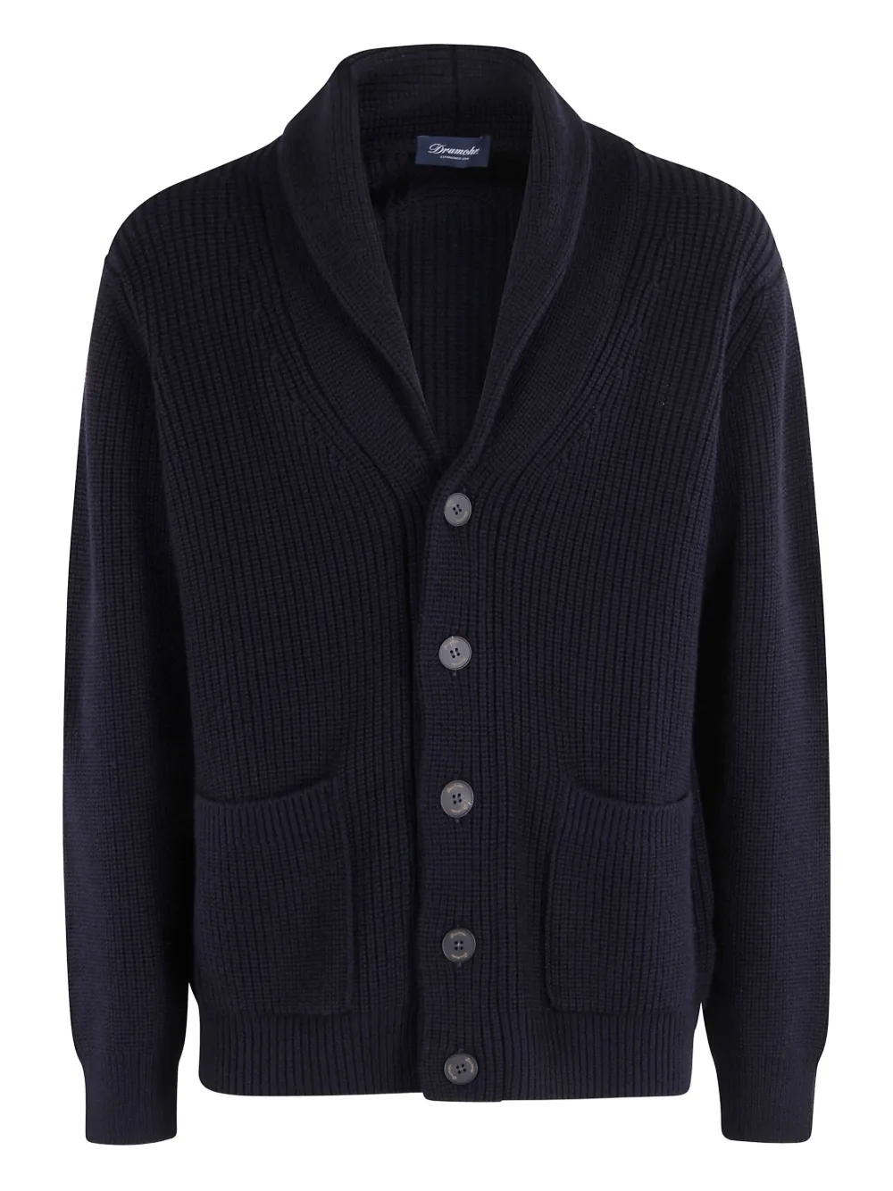 Кардиган с шалевым воротником Drumohr, синий
Кардиган с шалевым воротником Drumohr, синий