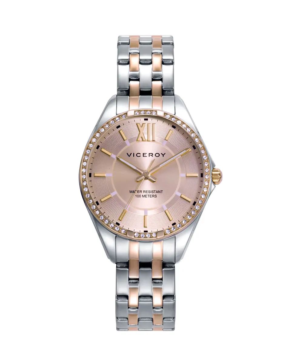 Шикарные женские часы с двухцветным стальным корпусом и браслетом Viceroy, мультиколор
Шикарные женские часы с двухцветным стальным корпусом и браслетом Viceroy, мультиколор