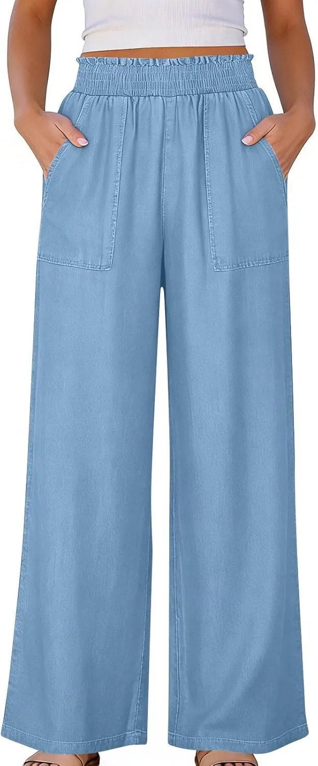 Женские брюки-джинсы Faux Denim с высокой талией, широкие, свободные, Plus Size Yihaojia
Женские брюки-джинсы Faux Denim с высокой талией, широкие, свободные, Plus Size Yihaojia