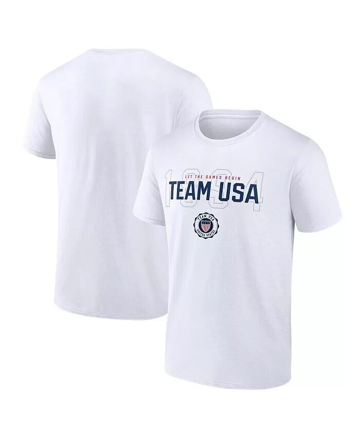 Мужская белая футболка Team USA с ярким контуром Fanatics, белый
Мужская белая футболка Team USA с ярким контуром Fanatics, белый