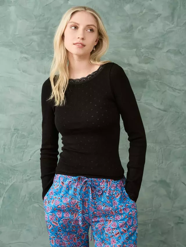 Топ Brora Lace Trim Scoop Neck, черный
Топ Brora Lace Trim Scoop Neck, черный