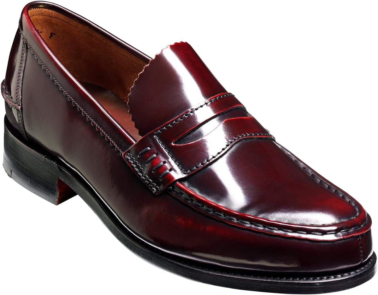Мужские кожаные лоферы BARKER Caruso ручной работы - классические пенни-лоферы, прошивка Goodyear, полностью кожаная подошва и подкладка, для делового и официального стиля, бордовый
Мужские кожаные лоферы BARKER Caruso ручной работы - классические пенни-лоферы, прошивка Goodyear, полностью кожаная подошва и подкладка, для делового и официального стиля, бордовый